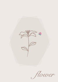 花 <桃> 淺褐色的