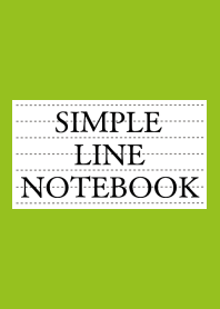 SIMPLE LINE NOTEBOOK-LEAF GREEN