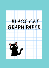 BLACK CAT GRAPH PAPER-MINT GREENj