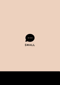 Small Button / Black&Dull Peach Pink