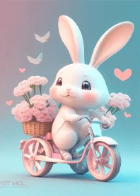 Rabbit delivers flowers