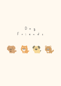 Dog Friends /beige & brown