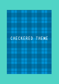 BLUE CHECKERED THEME-EMERALD GREEN