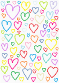 colorful hearts theme