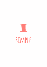 シンプルイニシャル-I＊ナチュラルレッド