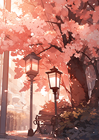 cherry tree streetlight