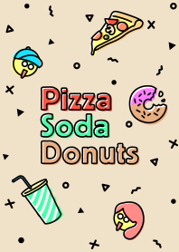 pizza soda donuts