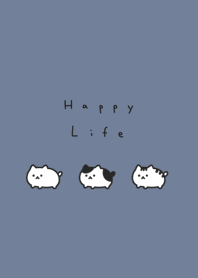 まるいねこ | グレーブルー