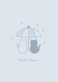 貓和傘 / pale blue gray
