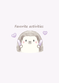 Hedgehog and Favorite activities-purple-