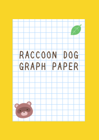 RACCOON DOG GRAPH PAPERj-YELLOW-RED