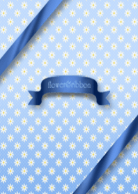 Floret and ribbon(light blue)