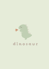 シンプル 恐竜×ライトグリーン