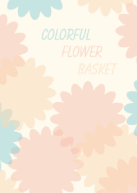 Colorful flower basket