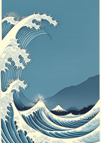 Ukiyo-e Sea Tiger Sakura 3BfN