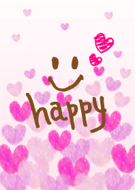 Happy smile-Heart watercolor-