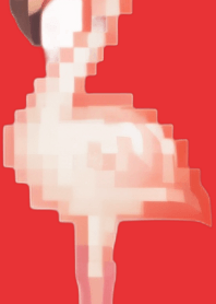 Flamingo Pixel Art Theme  Red 04