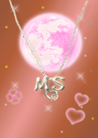 initial M&S(Pink gold)