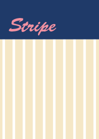 Striped(navy&beige)