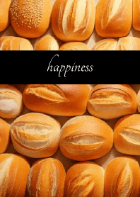 Freshly baked bread on black