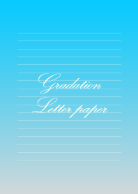 Gradation Letter paper - Gray+Blue -