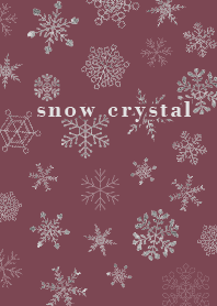 snow crystal winter dull pink Bordeaux