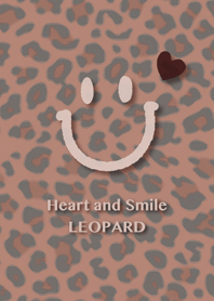 Heart and Smile on pink leopard pattern