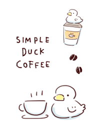 เรียบง่าย เป็ด กาแฟ ขาวน้ำเงิน