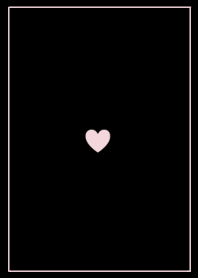 heart & frame - black pink