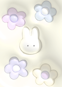 cream♡ぷっくりうさぎと花09_1