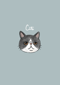nekoko: grey cat x mist blue