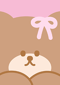 Teddy with Pink Ribbon by TINY CHO