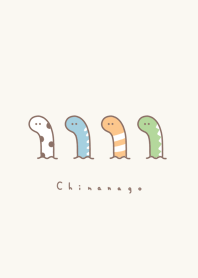 ゆるいちんあなご。緑ベージュ