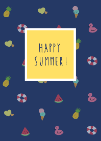 happy summer!(navy and yellow)