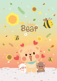Cubby Bear Sunflower Bee Cute Pretty