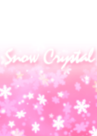 Pinky snow crystal