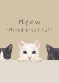 Meow - Mixed breed cat 02 - DUSTY BEIGE