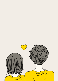 Boyfriend and girlfriend and yellow
