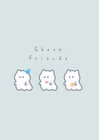 Neko ghost(line)/light blue col