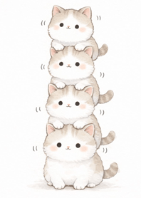 Fluffy Stacked Cats.#5