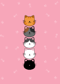 Minimal Cat : Black & Pink