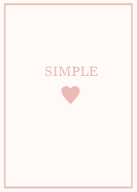 SIMPLE HEART -ivory rosepink-