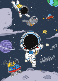 宇航員從行星跳下