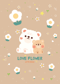 Teddy Bear Love Flower Wonderful