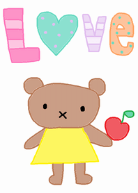 (colorful Lilo and apple x white)