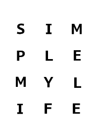 SIMPLE MY LIFE (white)