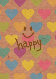 Colorful heart Kraft paper-Smile17-