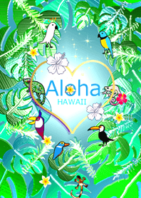 Hawaii*ALOHA+229 Gold heart