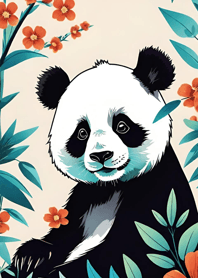 Panda dan bambu TMnBq