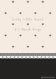 Girly Little Heart N.C black beige